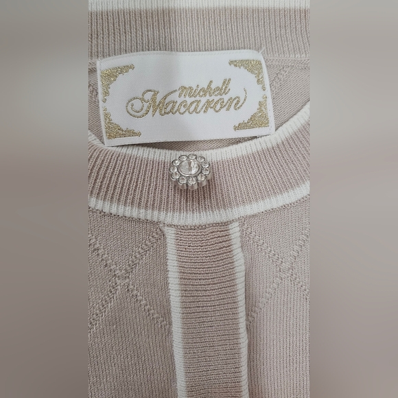 Michelle Macaron Pink Sparkly One Piece Fitted dress - Picture 4 of 4